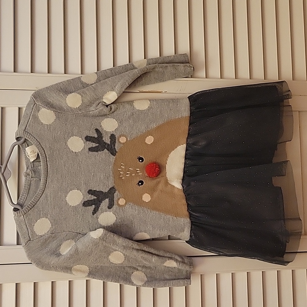 Reindeer sweater dress